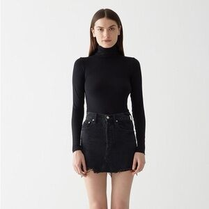 AGOLDE Denim Stylish Black Denim Mini Skirt pull on size 24